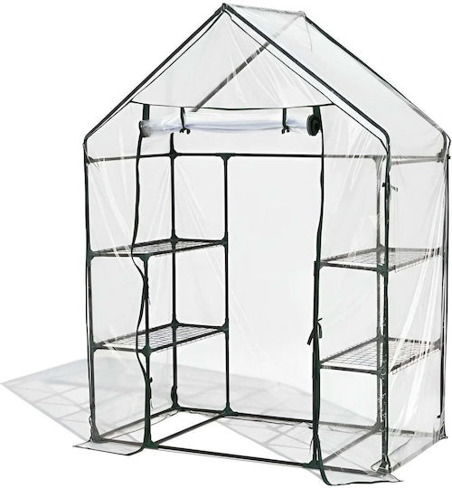 AWTools Θερμοκήπιο Τύπου Σπίτι με Ράφια 1.4x0.71x1.95m