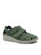 Leather Women's Ballerina Shoes In Green Colour