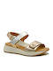 Leder Damen Anatomisch Silber Flache Sandalen