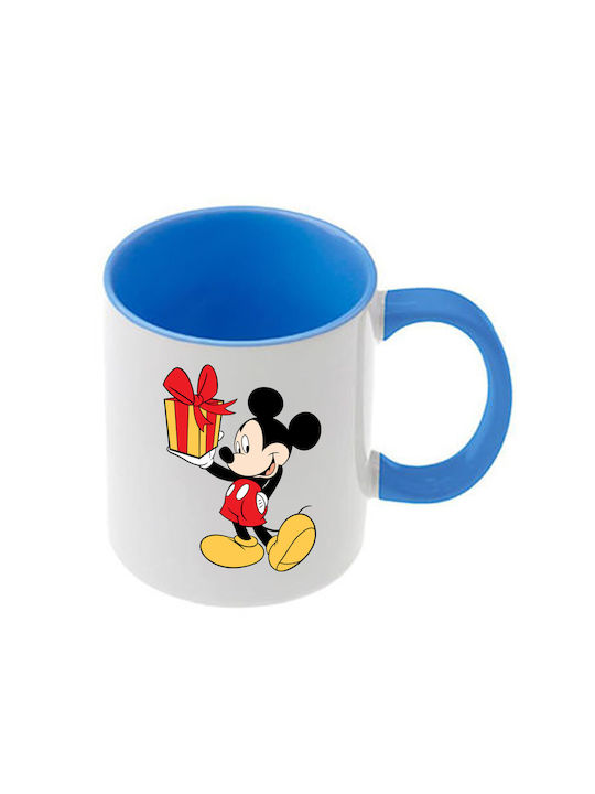 Κούπα Mickey Mouse Γαλάζια Λαβή Εσωτερικό
