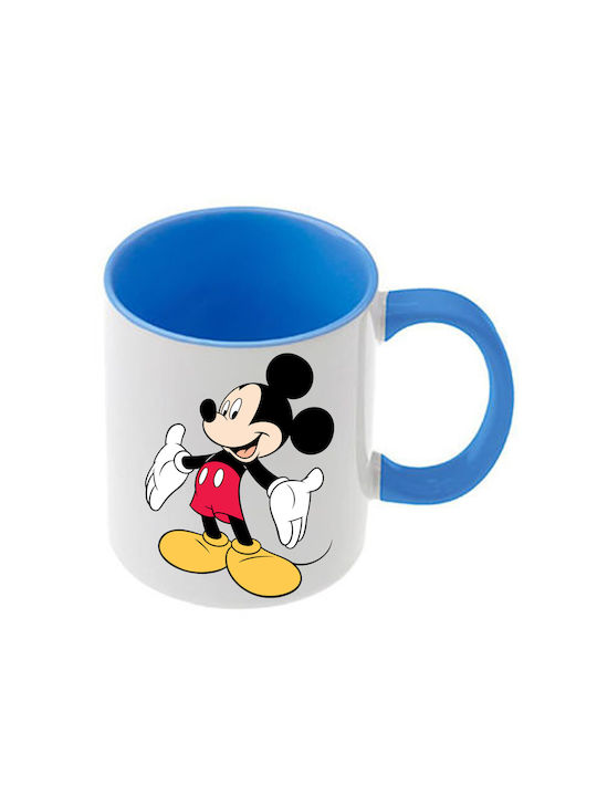 Κούπα Mickey Mouse Γαλάζια Λαβή Εσωτερικό