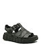Leather Women's Anatomic Flatforms Black Sandals