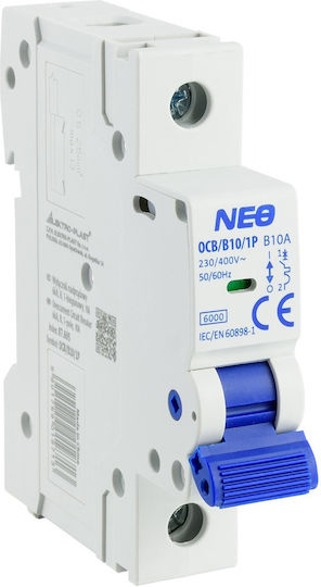 Întrerupător Automat 1p B 10A 6kA Neo Ocb B10 1p 87.605