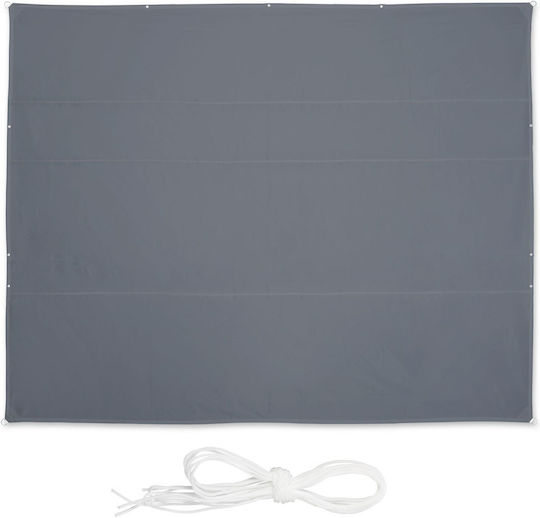 Relaxdays Правоъгълно Shade Sail Сиво 5x6м