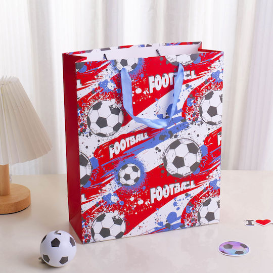 Geschenkverpackung Tasche für Geschenk mit Thema Fußball Rote