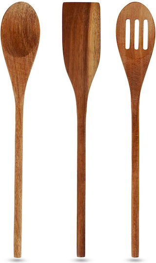 Excellent Houseware Σετ Ξύλινων Εργαλείων Μαγειρικής 3τμχ Γκρι