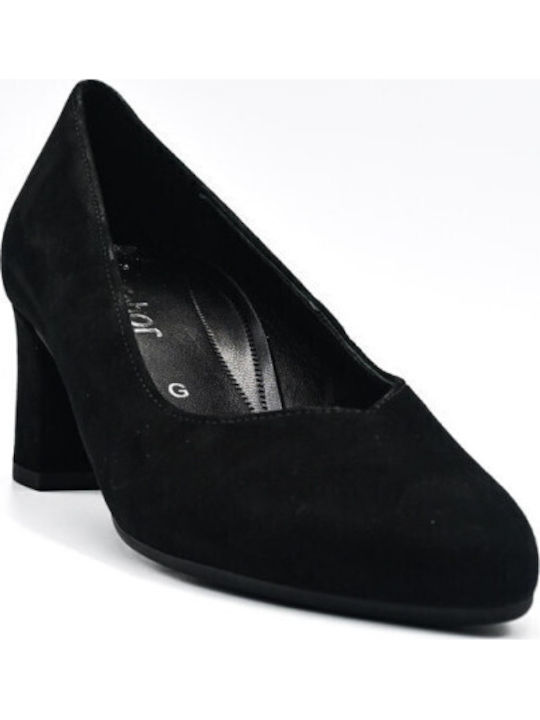 Gabor Suede Heels With Medium Black Heel