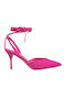 Pointed Toe Heels with Stiletto Heel & Strap Pink