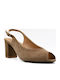 Suede Pumps Mit Mittelhohem Beigem Absatz