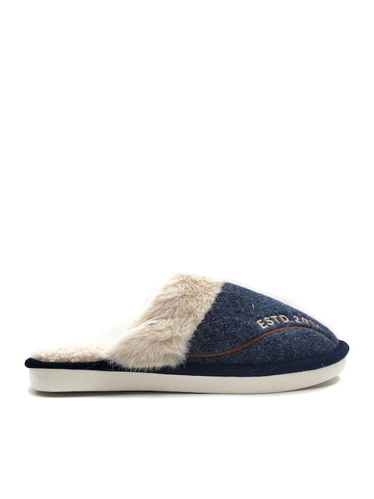 Jomix Anatomic Women's Slippers with Fur Blue
