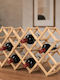 Tabletop Wooden Wine Rack for 10 Bottles Brown 45x31cm
