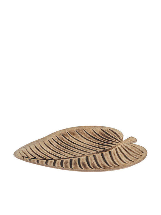 Zaros Decorative Wooden Brown Platter 30x32cm