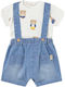 Kids Set with Pants Summer 2pcs White-Yellow