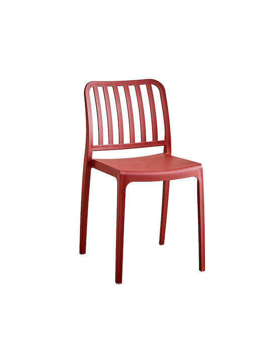 Flip Dining Chair Made of Polypropylene Bordeaux 41x41x79cm