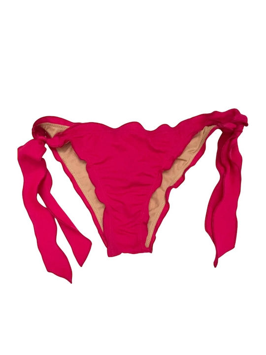 Bikinihosen Brasil mit Schnürung Fuchsie