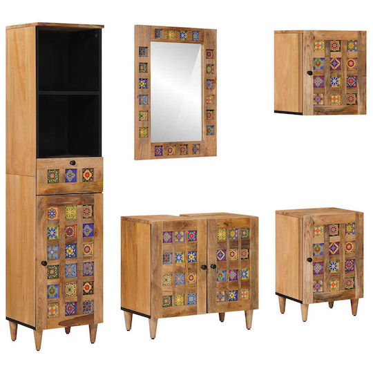 vidaXL Bathroom Vanity Unit without Sink M62xB33xH58cm Natural