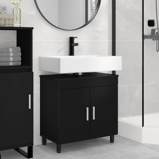 vidaXL Bathroom Vanity Unit without Sink M60xB35xH60cm Black