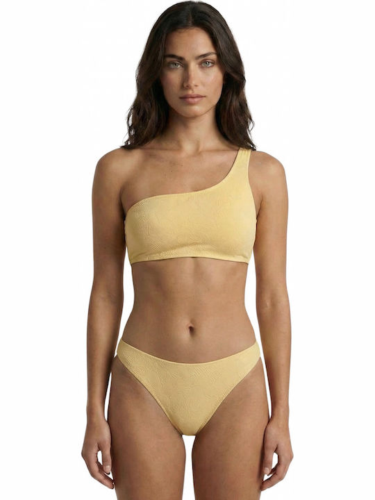 Pretty Me Aphrodite Bikini με έναν Ώμο Κίτρινο