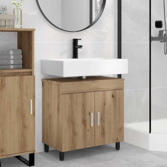 vidaXL Bathroom Vanity Unit without Sink M60xB35xH60cm Oak