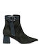 Suede Damen Stiefeletten Grüne LU K136 D.Grün