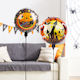 Set 2 Halloween Orange Foil Balloons 45cm