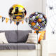 Set 2 Halloween Foil Orange Balloons 45cm
