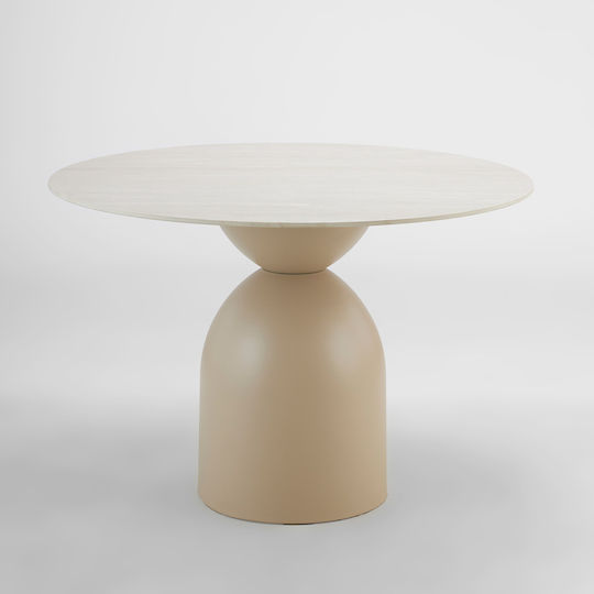 Earth Στρογγυλό Κουζίνας Beige 110x110x75εκ. Earth Στρογγυλό Κουζίνας Beige 110x110x75εκ.