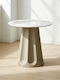 Vellum Round Kitchen Table Wooden White 80x80x76.5cm