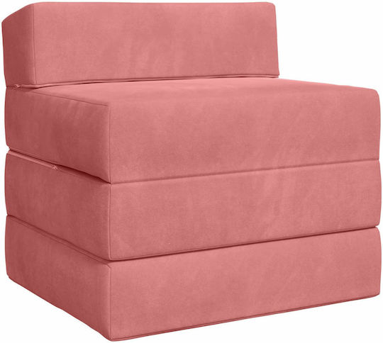 Sessel Bett Samt Rosa 200x70x63cm