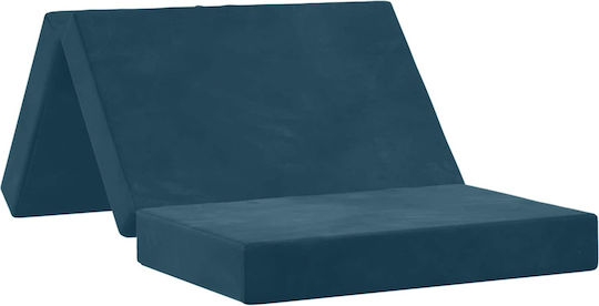 vidaXL Кадифен Калъф За Възглавница Син 45x80см