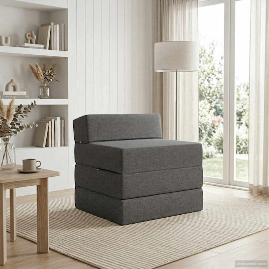 Armchair Bed 200x70x49cm Open Gray