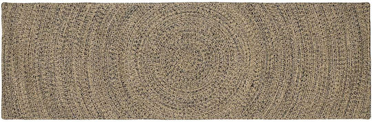 vidaXL 80x300cm Handmade Summer Jute Black