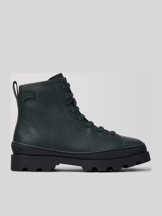 Camper Brutus Kids Ankle Boots with Zipper Green