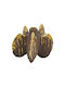 Artekko Candia Keramisches Vase Braun Gold 27x27x24 cm