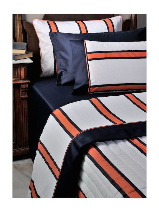 Down Town Home Sebastian Bed Sheets Set King Size 270x245cm Orange (4pcs)