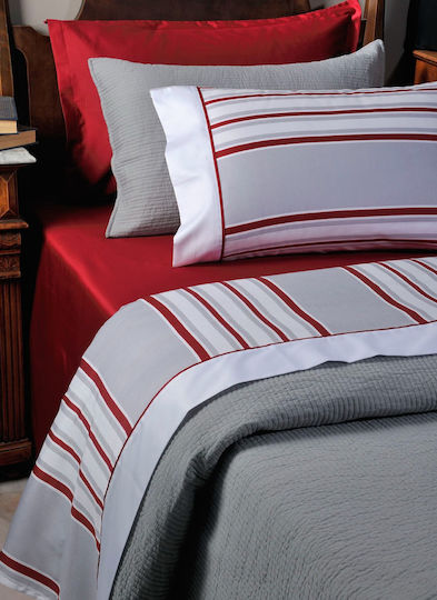 Down Town Home Albert Bed Sheet Set King Size 270x245cm Gray (4pcs)