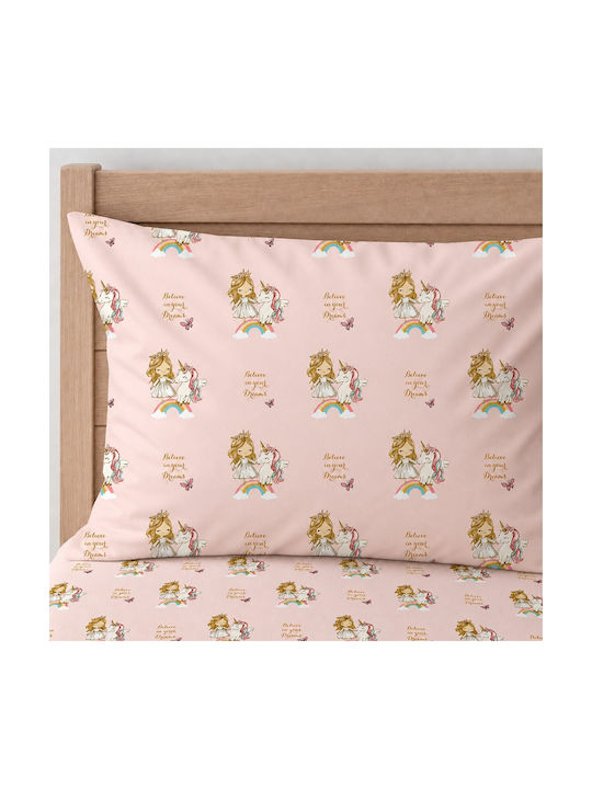 Astron Italy Single Cotton Sheets Set Unicorn 170x260cm