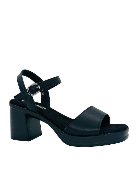 Angel Shopping Leather Black Sandals
