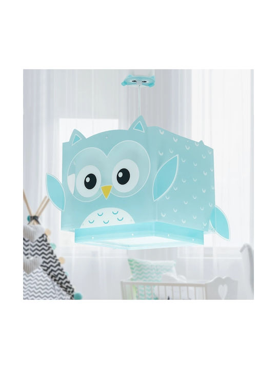 Ango Little Single-Light Kids Ceiling Light Hanging Made of Plastic 15W with E27 Base Turquoise 33x24cm