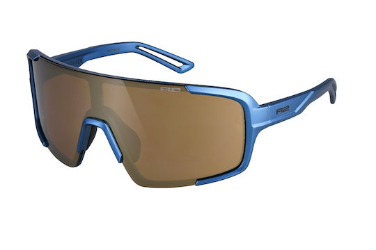 R2 Cycling Glasses with Blue Frame and Multicolour Lenses
