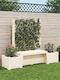Outdoor Bench Made of Polypropylene 173x49x135.5cm
