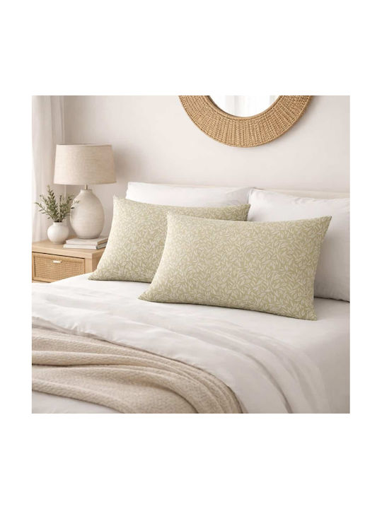 Astron Italy Emelia Pillowcases Set Olive 52x72cm