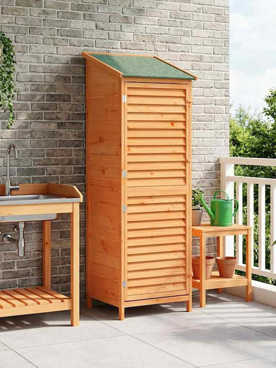 Wooden Garden Shed L0.59xW0.56xH1.76m