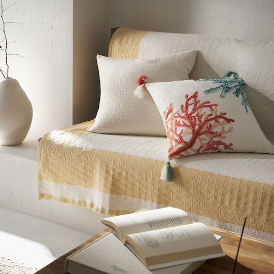 Gofis Home Solenne Τριθέσιου Καναπέ Π180xΜ300cm Sun Yellow Gofis Home Solenne Τριθέσιου Καναπέ Π180xΜ300cm Sun Yellow