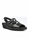 Leather Women's Anatomic Black Sandals