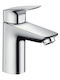 Hansgrohe Logis Αναμεικτική Μπαταρία Νιπτήρα Ασημί