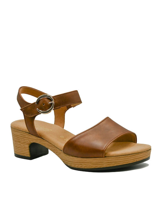Gabor Leather Anatomic Brown Sandals