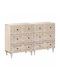 Μπουφές Ξύλινος με Συρτάρια Λευκό 120x33x75cm