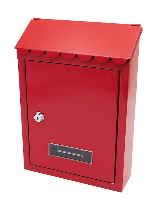 Cutie Poștală de Exterior Metalică de Culoare Roșie 36x11x30cm