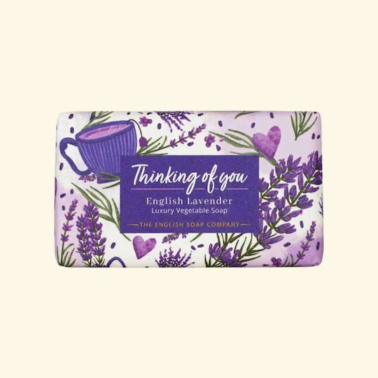 The English soap Company English Lavender - Thinking Of You Soap Bar with Glycerin 190gr